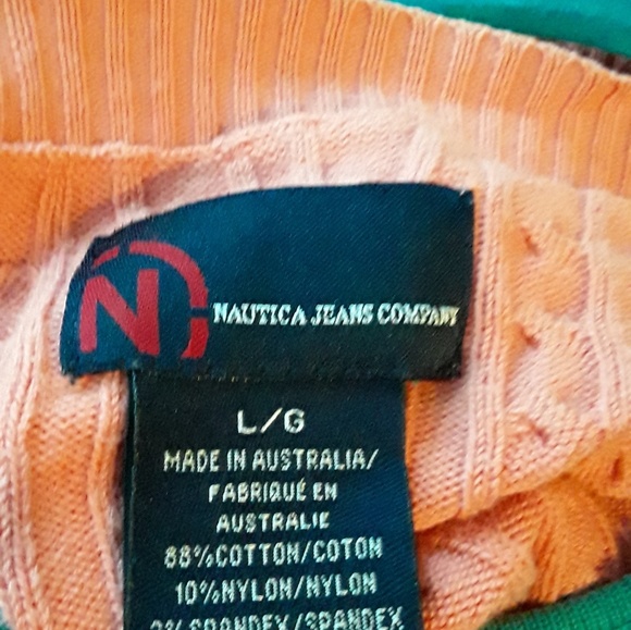 👚Cotton Cardigan Tangerine Baby Cable Nautica  Fits Best M/L - Picture 2 of 16